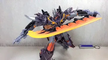 Predaking with Infernum Sword Voyager Class Simplified Transformers Prime Beast Hunters Review