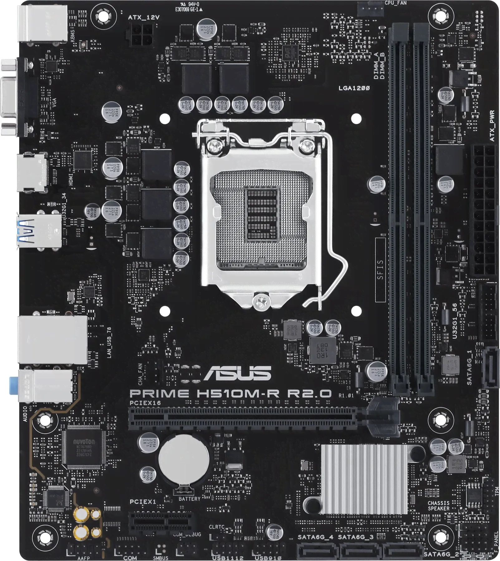 Материнская плата 1200 Asus H510M-R R2.0-SI Prime-0
